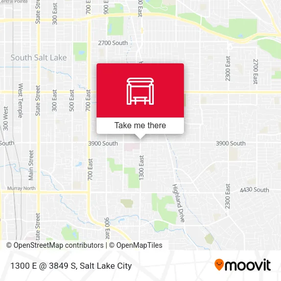 1300 E @ 3849 S map