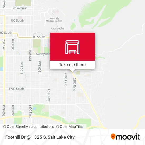 Foothill Dr @ 1325 S map