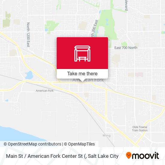 Main St / American Fork Center St map