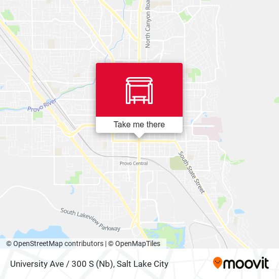 Mapa de University Ave / 300 S (Nb)