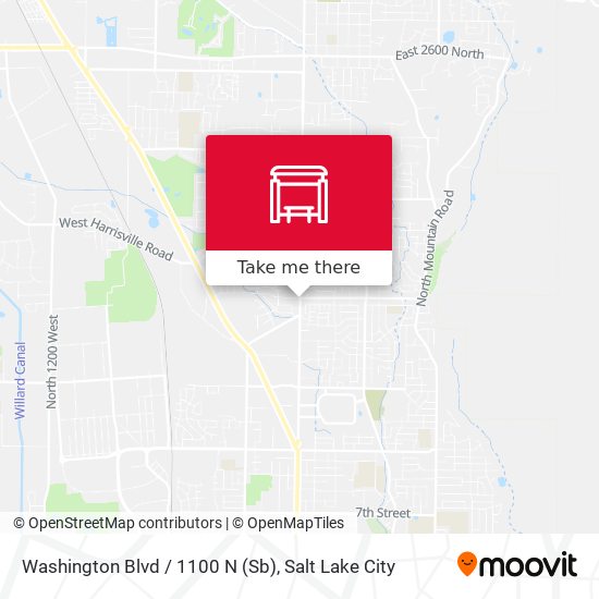 Mapa de Washington Blvd / 1100 N (Sb)