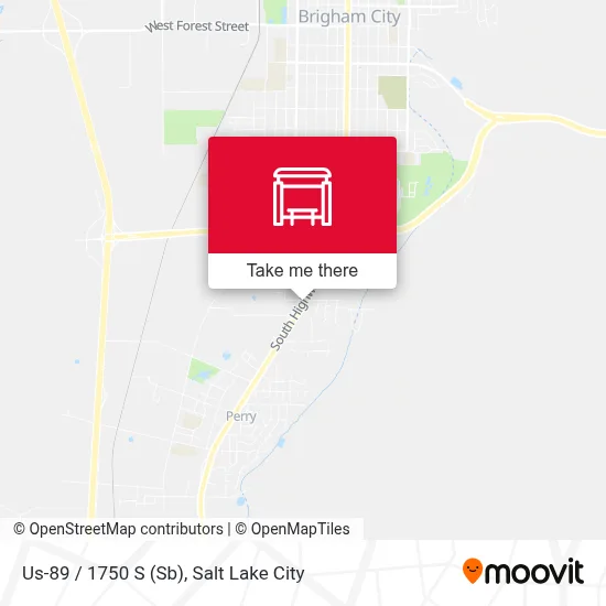 Us-89 / 1750 S (Sb) map