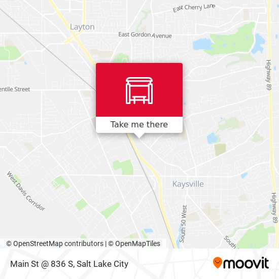 Main St @ 836 S map