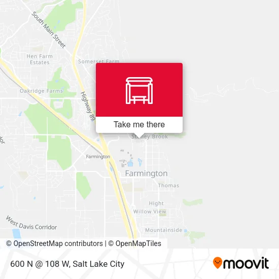 600 N @ 108 W map