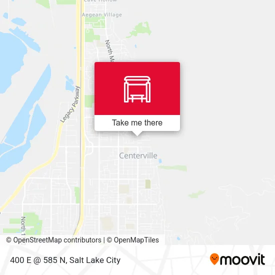 400 E @ 585 N map