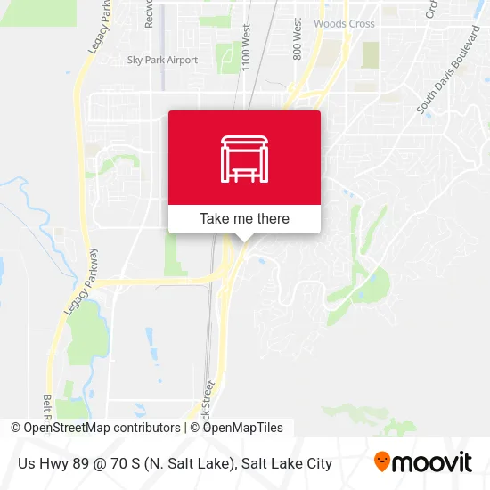 Us Hwy 89 @ 70 S   (N. Salt Lake) map