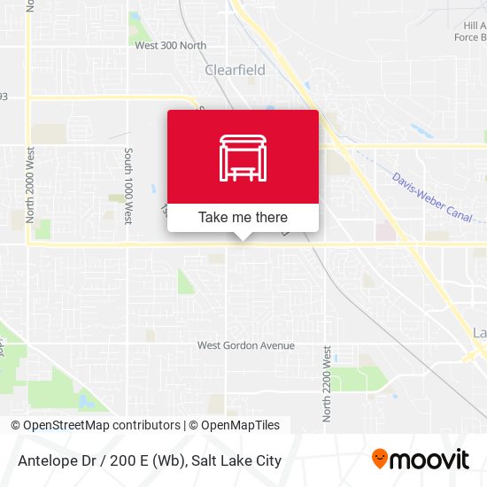 Antelope Dr / 200 E (Wb) map