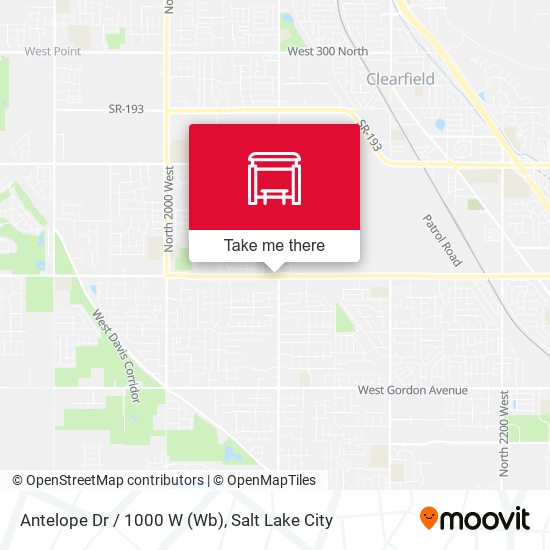Antelope Dr / 1000 W (Wb) map
