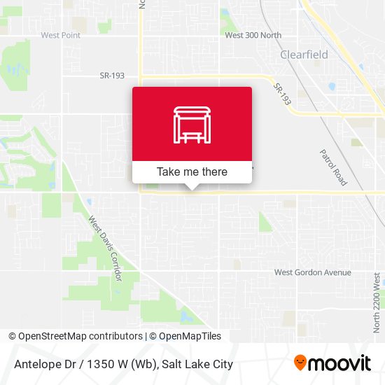 Mapa de Antelope Dr / 1350 W (Wb)