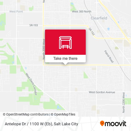 Mapa de Antelope Dr / 1100 W (Eb)