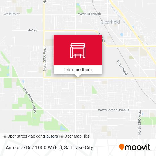 Antelope Dr / 1000 W (Eb) map