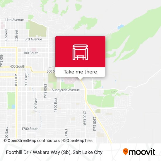 Mapa de Foothill Dr / Wakara Way (Sb)