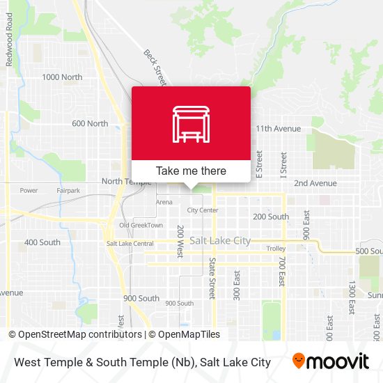 West Temple & South Temple (Nb) map