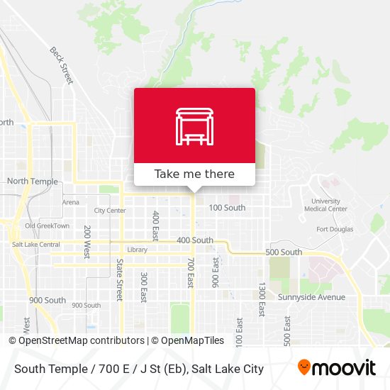 Mapa de South Temple / 700 E / J St (Eb)