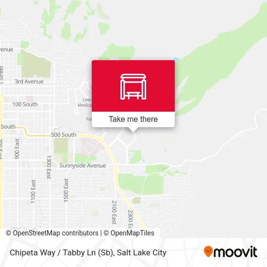 Chipeta Way / Tabby Ln (Sb) map