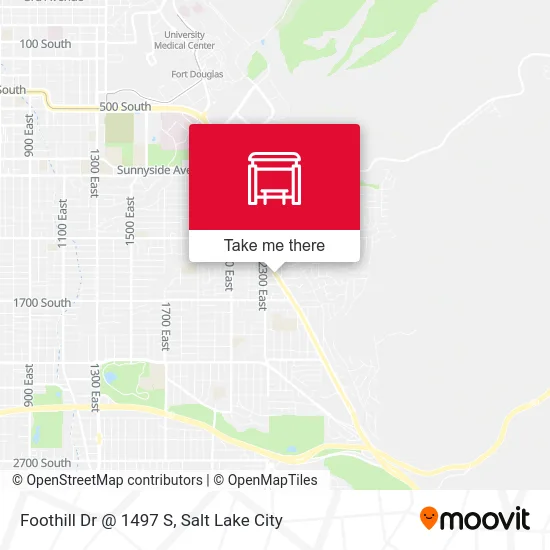 Foothill Dr @ 1497 S map