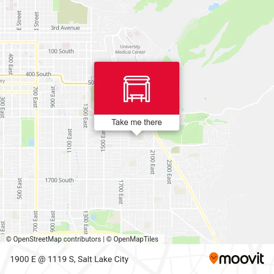 1900 E @ 1119 S map