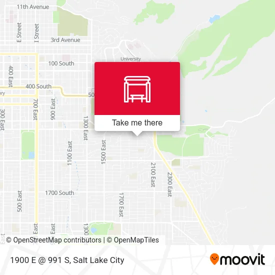 1900 E @ 991 S map