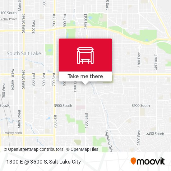1300 E @ 3500 S map