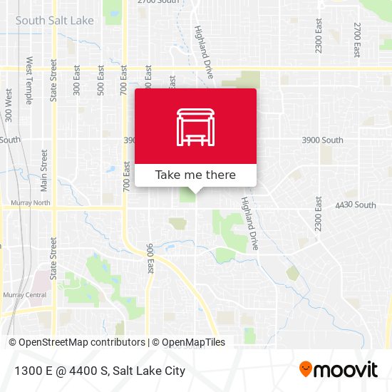 1300 E @ 4400 S map