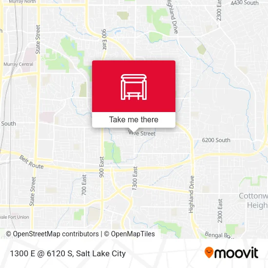 1300 E @ 6120 S map