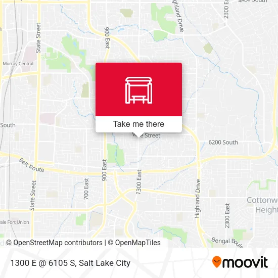 1300 E @ 6105 S map