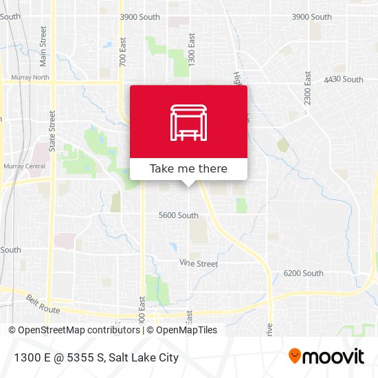 1300 E @ 5355 S map