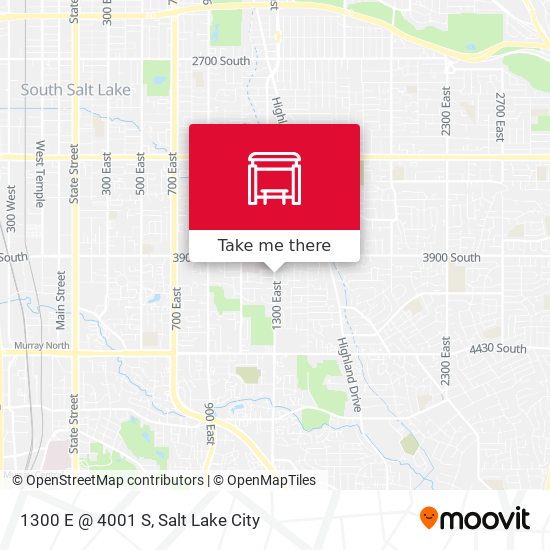 1300 E @ 4001 S map