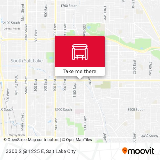 3300 S @ 1225 E map