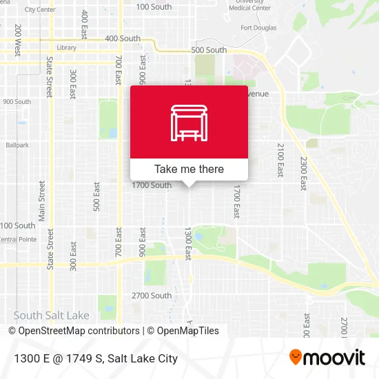 1300 E @ 1749 S map