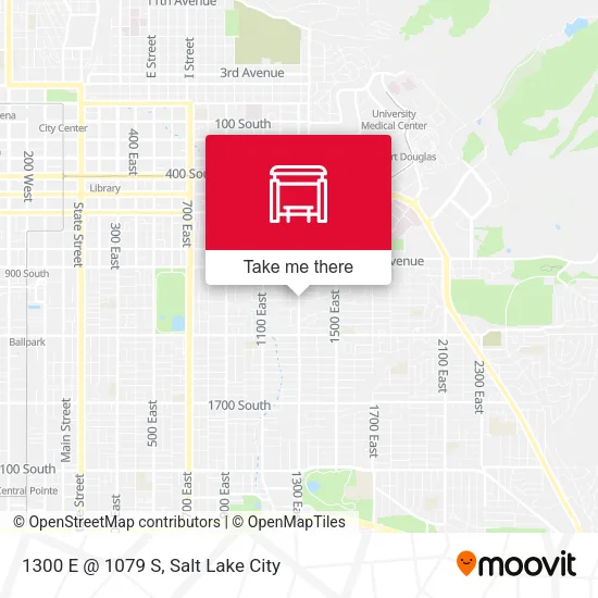 1300 E @ 1079 S map