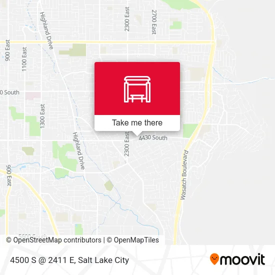 4500 S @ 2411 E map