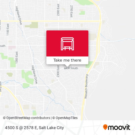 4500 S @ 2578 E map