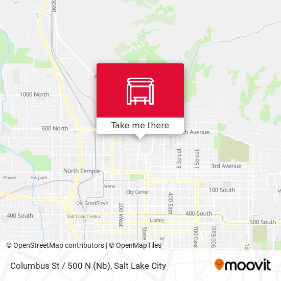 Columbus St / 500 N (Nb) map