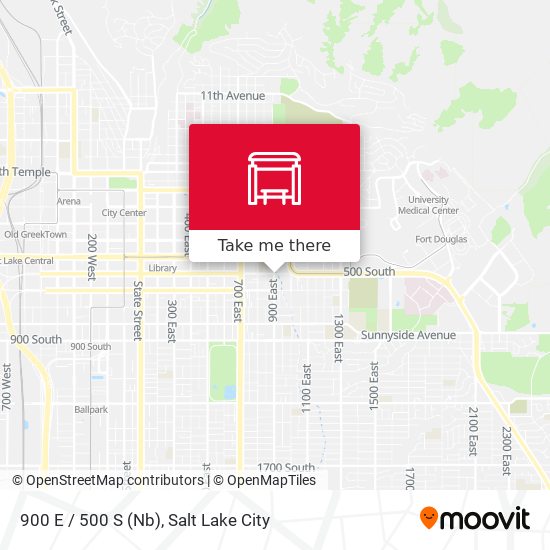 900 E / 500 S (Nb) map