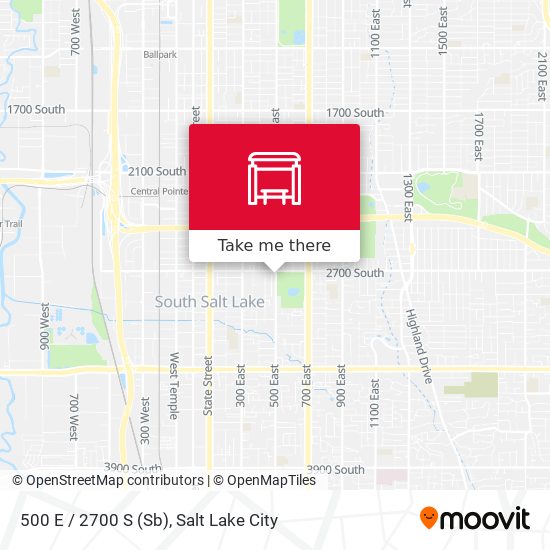 500 E / 2700 S (Sb) map