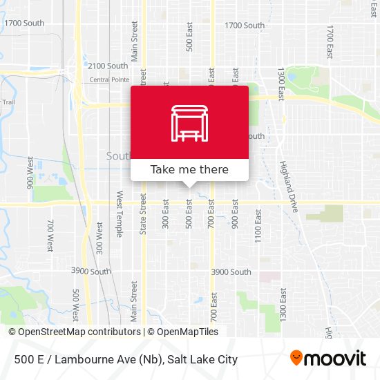 500 E / Lambourne Ave (Nb) map