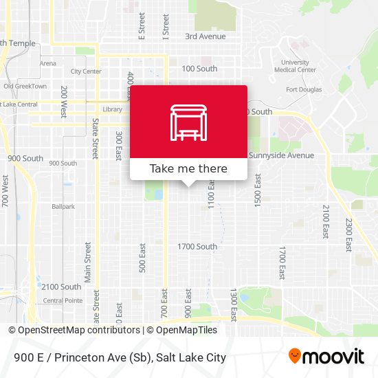 900 E / Princeton Ave (Sb) map