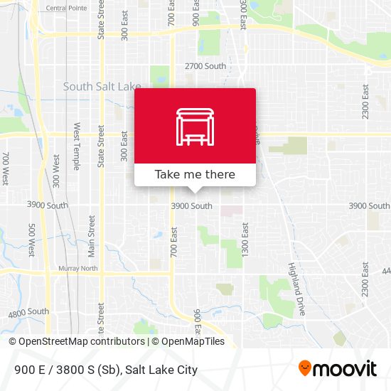 900 E / 3800 S (Sb) map