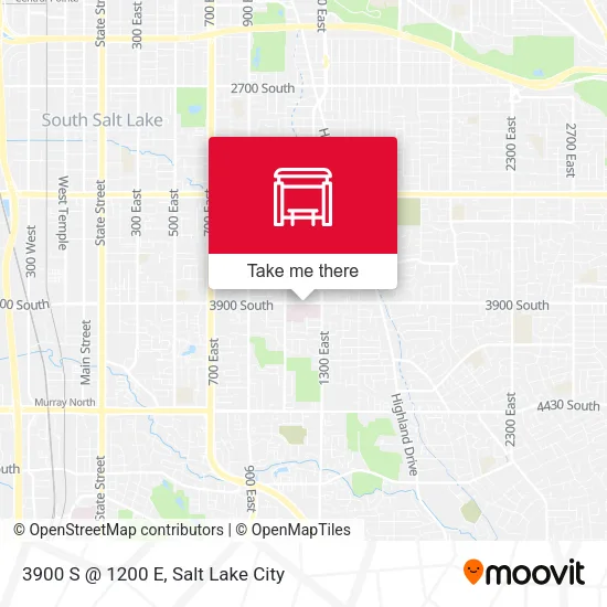3900 S @ 1200 E map