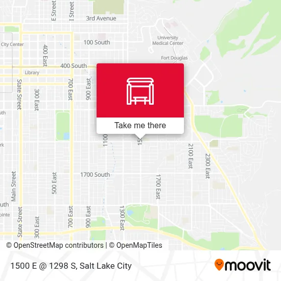 1500 E @ 1298 S map