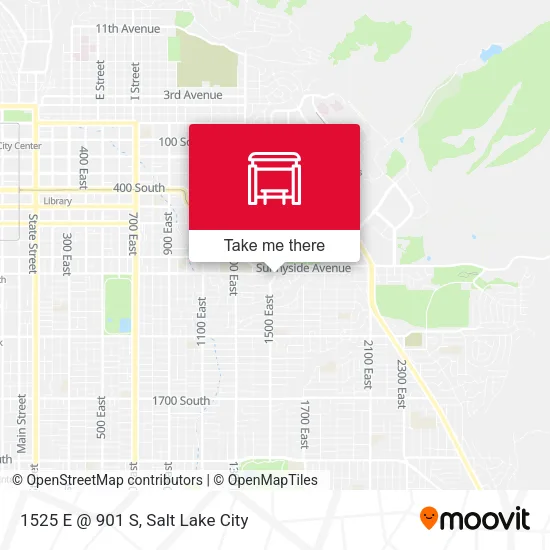 1525 E @ 901 S map