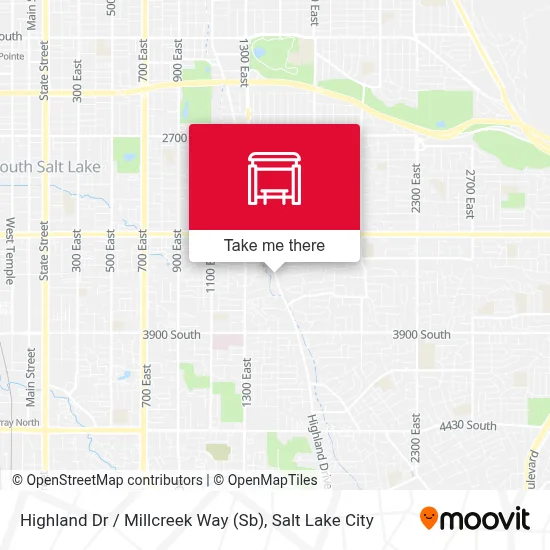 Highland Dr / Millcreek Way (Sb) map