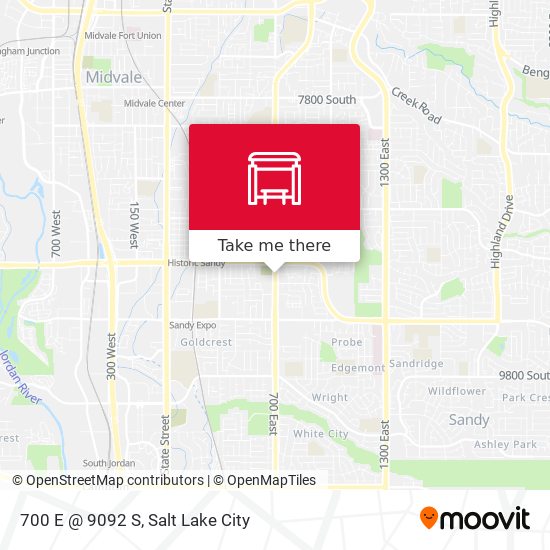 700 E @ 9092 S map