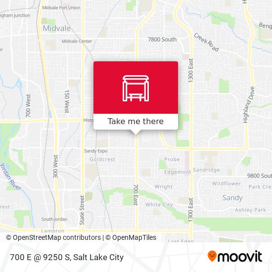 700 E @ 9250 S map