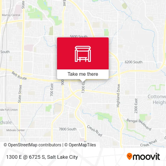 1300 E @ 6725 S map
