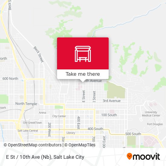 E St / 10th Ave (Nb) map