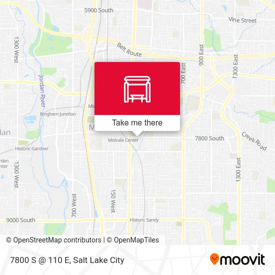 7800 S @ 110 E map