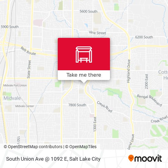 South Union Ave @ 1092 E map