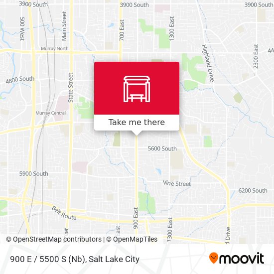 900 E / 5500 S (Nb) map